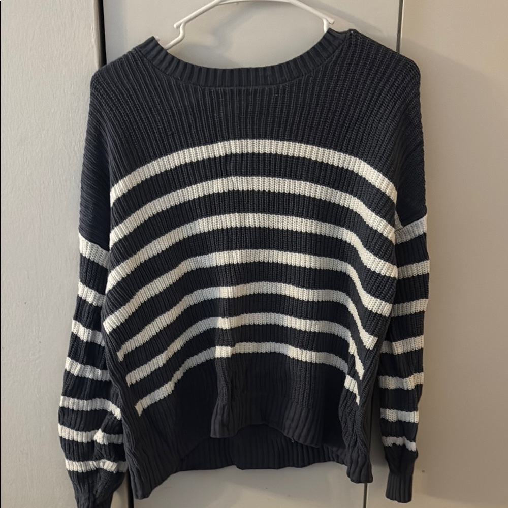 Striped Blue and White Women's Sweater